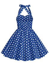 Load image into Gallery viewer, Kids Little Girls' Dress Bow Halter Polka Dots Sleeveless Cotton 1950S Vintage Dress