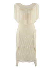 Load image into Gallery viewer, Green Gatsby Glitter Fringe 1920s Flapper Dress