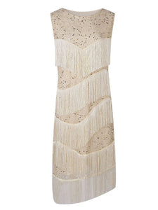 Wine Red Sexy Gatsby Glitter Fringe 1920s Flapper Dress