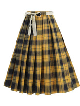 Load image into Gallery viewer, 1950S Yellow High Waist Pleated Swing Vintage Skirt