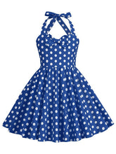 Load image into Gallery viewer, Kids Little Girls' Dress Bow Halter Polka Dots Sleeveless Cotton 1950S Vintage Dress