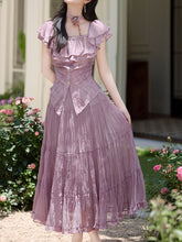 Load image into Gallery viewer, Lilac Off-The-Shoulder Ruffle Maxi Dress Set