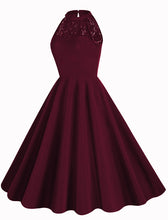 Load image into Gallery viewer, Crew Neck Halter Sleeveless 1950S Vintage Dress