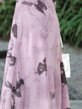 Load image into Gallery viewer, 1950S Vintage Purple Butterfly Print Long Sleeve Swing Dress