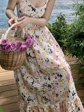 Load image into Gallery viewer, Women&#39;s Bohemian White Floral Print Bohemian Dress Maxi Dress