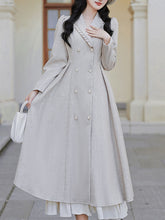 Load image into Gallery viewer, 1950S Grey Bow Vintage Cape Long Dress Coat