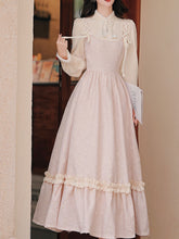Load image into Gallery viewer, Edwardian Vintage Style Pink Tweed Long Sleeve Dress