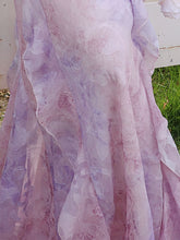 Load image into Gallery viewer, 2PS Purple Ruffles Floral Printed Spaghetti Strap Vintage Dress With Cardigan Suit