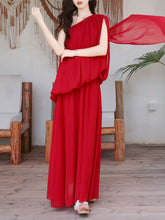 Load image into Gallery viewer, 1990s Vintage Red Tube Dress | Strapless Maxi Gown with Matching Scarf
