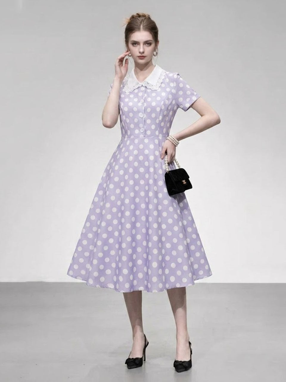 red check dress Red Checked Collared Alexandria Midi Shirt Dress main image 0