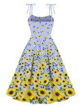 Load image into Gallery viewer, 1950S Spaghetti Strap Sunflower Vintage Dress