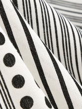 Load image into Gallery viewer, 1950s Vintage Polka Dot Vertical Stripes Spaghetti Strap U-Neck Retro Swing Dress