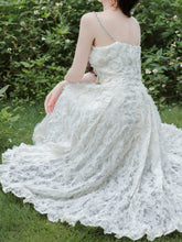 Load image into Gallery viewer, White Feather Spaghetti Strap Fairy Princess Dress and Translucent Cardigan