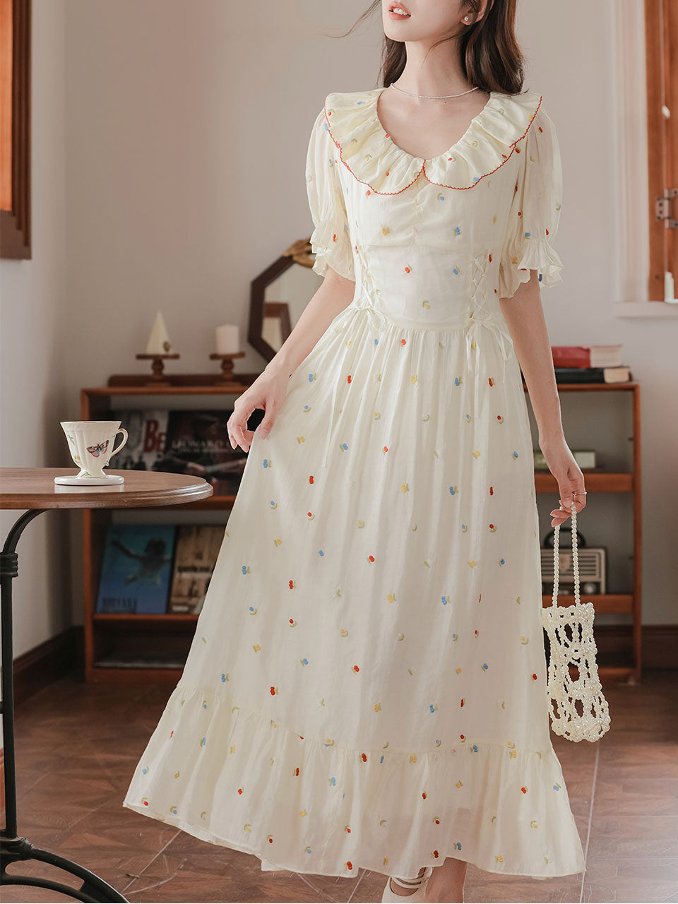 Collar Retro Cotton Dresses White Peter Pan Collar 1950s Vintage Cotton Dress White S Collar Retro Cotton Dresses White Peter Pan Collar 1950s Vintage Cotton Dress White S
