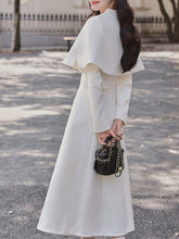 Load image into Gallery viewer, White Cape Vintage Cottagecore Two-Piece Dress Set