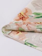 Load image into Gallery viewer, Pink Floral Print Lace-up Sleeveless 1950s Vintage Party Dress