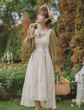 Load image into Gallery viewer, Light Green Victorian Dress with Balloon Sleeves