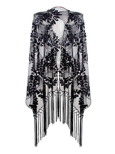 Great Gatsby 1920's Bridal Flapper Sequin Cape