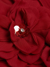 Load image into Gallery viewer, Red Lantern Flowers Long Sleeve Romantic Chiffon Dress