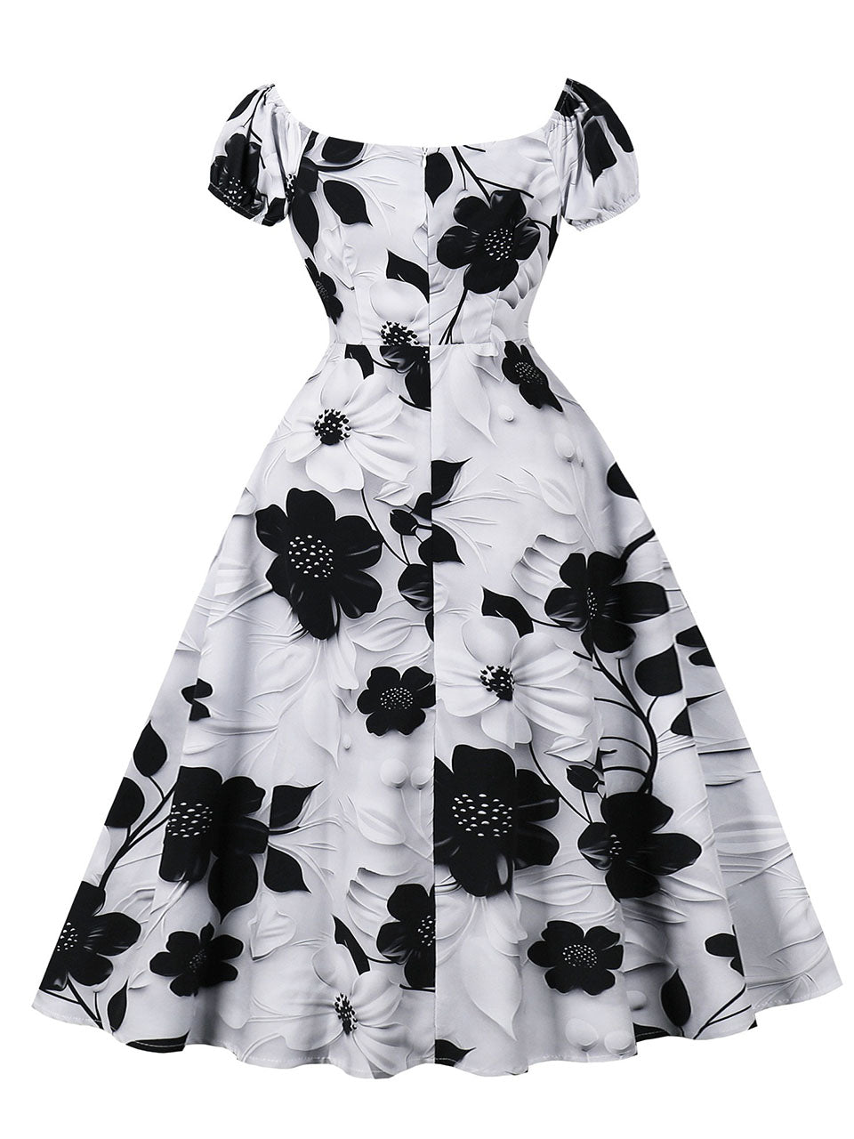 1950s off shoulder swing dress 1950S OFF SHOULDER SWING DRESS