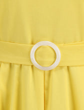 Load image into Gallery viewer, Yellow Polka Dots Lace Vintage Halter Backless 1950S Vintage Dress