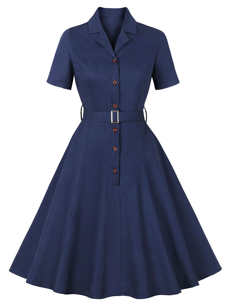 Navy Turndown Collar Plaid Short Sleeve 1950S Vintage Dress – Jolly Vintage
