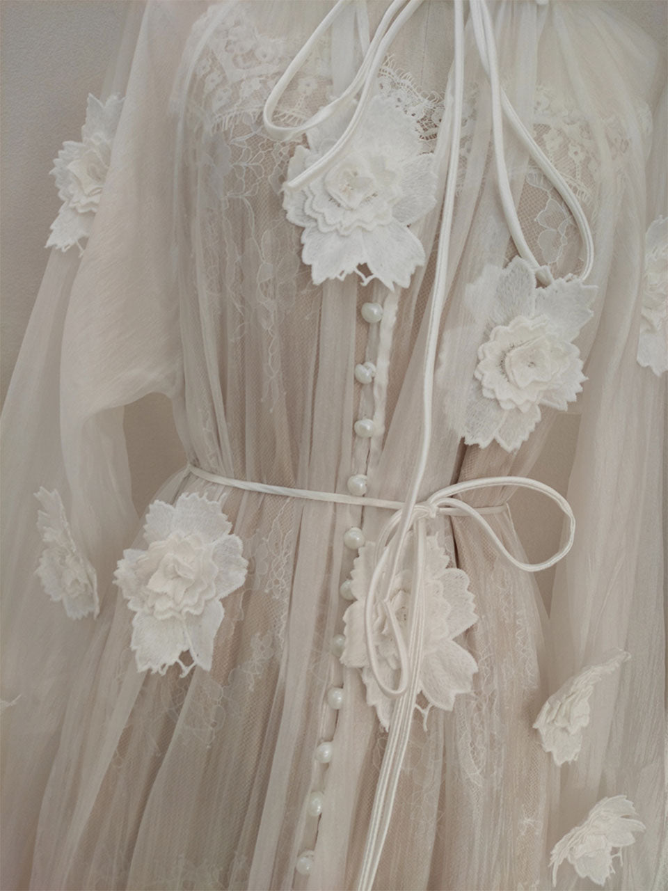 White Lace Flower Long Sleeve Swing Dress Jolly Vintage White Lace Flower Long Sleeve Swing Dress Jolly Vintage