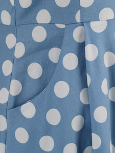 Red Polka Dots Peter Pan Collar 1950S Dress With Pockets
