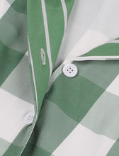 Load image into Gallery viewer, Christmas Green Plaid 1950S Cotton Swing Dress
