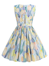 Load image into Gallery viewer, Kids Little Girls' Dress Floral 1950S Vintage Dress