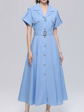Load image into Gallery viewer, Vintage 1940s Style Brown Safari Shirt Dress