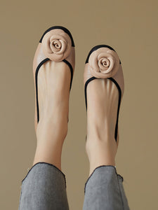Women's Flat Heel Balletcore Round Toe Leather Vintage Shoes