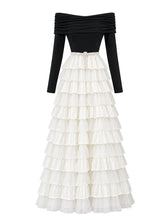Load image into Gallery viewer, Audrey Hepburn Style Off-Shoulder Tiered Lace Dress