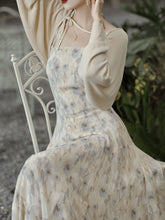 Load image into Gallery viewer, 2PS Halter Floral Print 1950S Vintage Dress With  Long Sleeve Coat