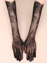 Load image into Gallery viewer, 1950s Off-The-Shoulder Satin &amp; Pink Butterfly Mesh Swing Dress  with Gloves