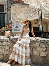 Load image into Gallery viewer, White Bohemian Bralette Top and Maxi Skirt Set