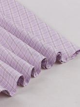 Load image into Gallery viewer, Purple Plaid Square Collar 1950s Swing Dress