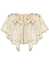 Load image into Gallery viewer, Women's 1920s Sequined Flapper Cape Gatsby Costume Mesh Shawl Wraps for Evening Dress