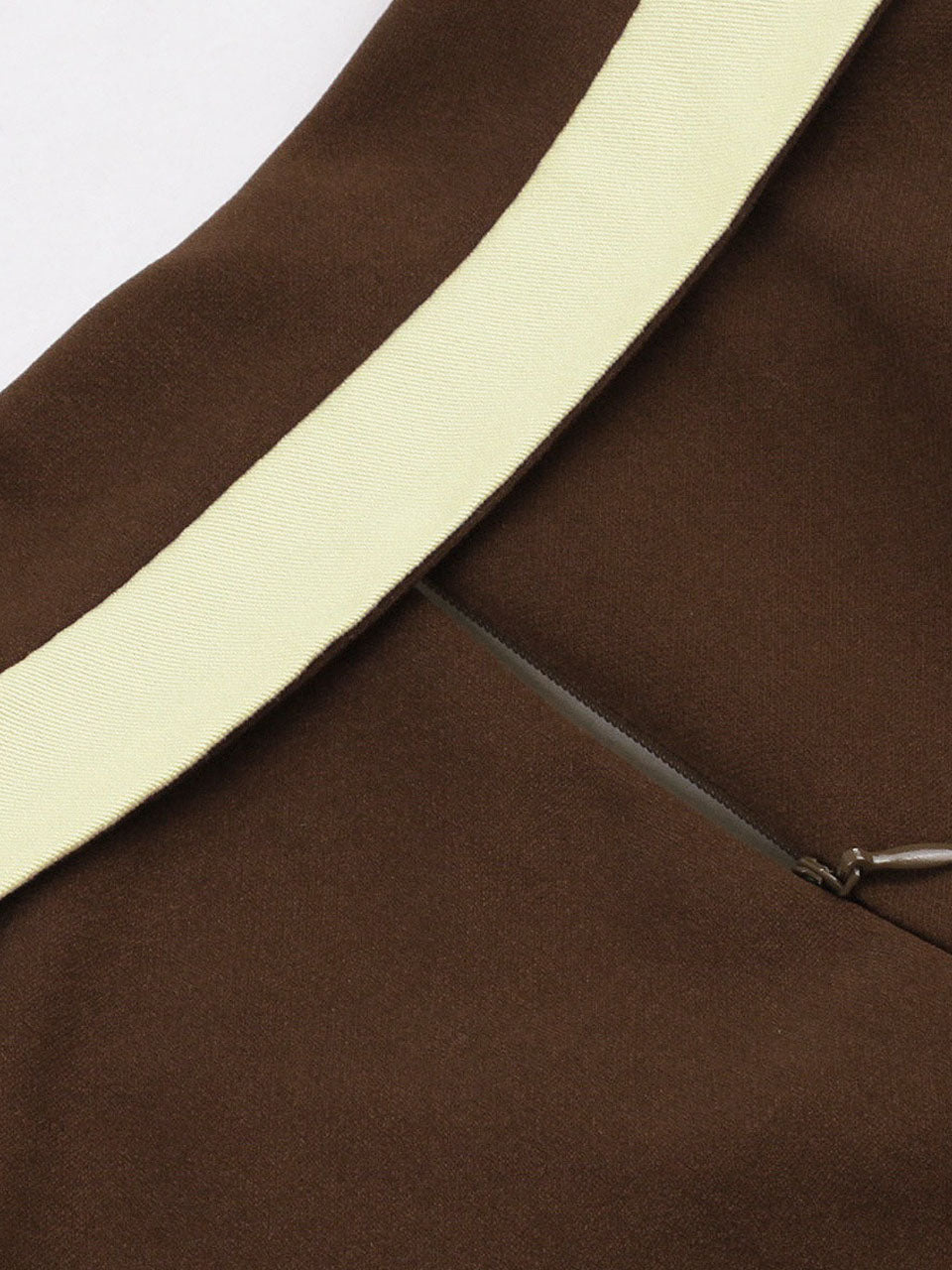 Brown Color Blocking Vintage Swing Dress Brown / M