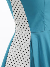 Load image into Gallery viewer, 1950s Vintage Polka Dot Sleeveless Retro Swing Dress