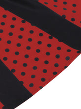 Load image into Gallery viewer, Christmas Red and Black Crew Neck Swing 1950S Vintage Dress