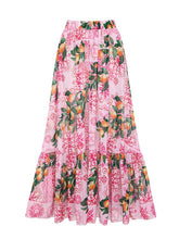 Load image into Gallery viewer, Women's Pink Floral Bathing Suit - 2 Piece Swimsuit and Beach Cover Up Skirt