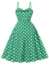 Load image into Gallery viewer, 1950s Yellow Polka Dot  Lapel Strap Midi Dress
