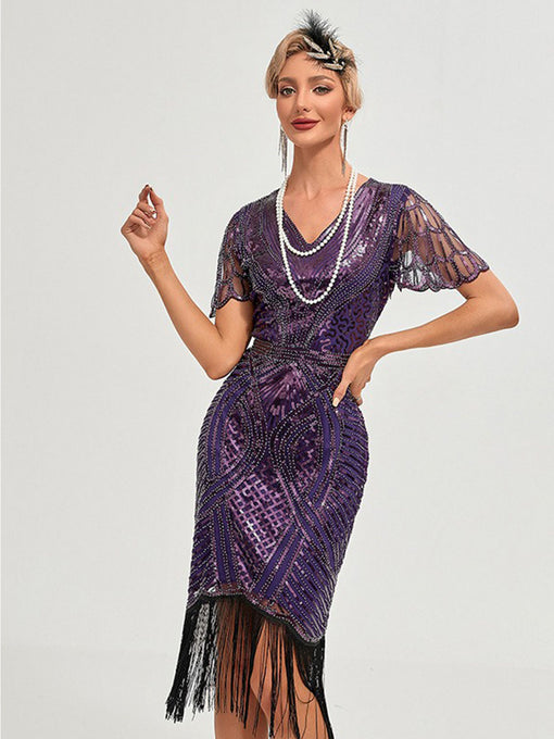 dresses with sleeves for wedding guest Sparkling Long Sleeve V-Neck A-Line Midi Dress Black bridesmaid dresses offer SALE11.10.23 Explore our stunning collection Pants Size:38 S