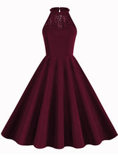 Load image into Gallery viewer, Crew Neck Halter Sleeveless 1950S Vintage Dress
