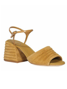 Women's Open Toe Strap Chunky Heel  Sandals Leather Vintage Shoes