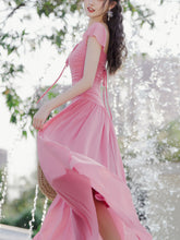 Load image into Gallery viewer, Sweet Pink Square Collar Balletcore Dress