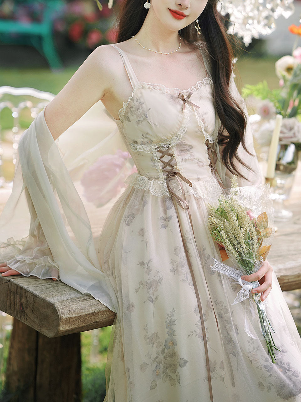 princess floral dress Pastel Fairycore Princess Dress Pastel Dress Pastel Princess Dress