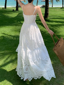 Women's Bohemian White Bohemian Dress Maxi Dress