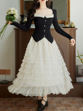 Load image into Gallery viewer, 2PS Black Sweater And Tulle Cupcake Swing Skirt 1950S Vintage Outfits